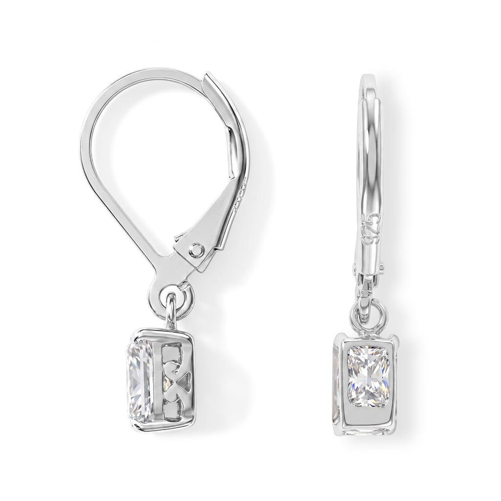 D'Joy Moissanit Ohrringe 925 Silber Rhodiniert ca. 1,30 ct.