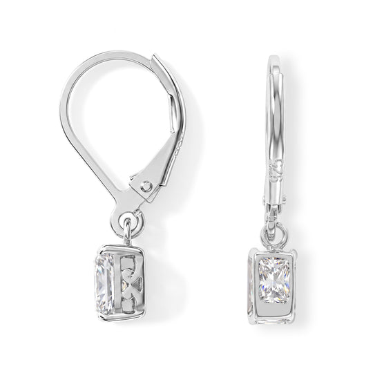 D'Joy Moissanit Ohrringe 925 Silber Rhodiniert ca. 1,30 ct.