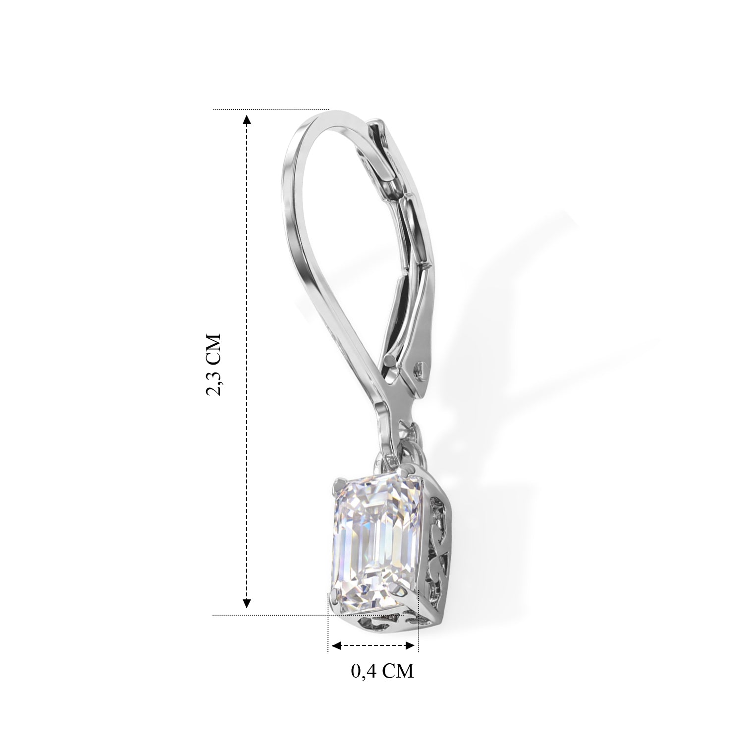 D'Joy Moissanit Ohrringe 925 Silber Rhodiniert ca. 1,30 ct.