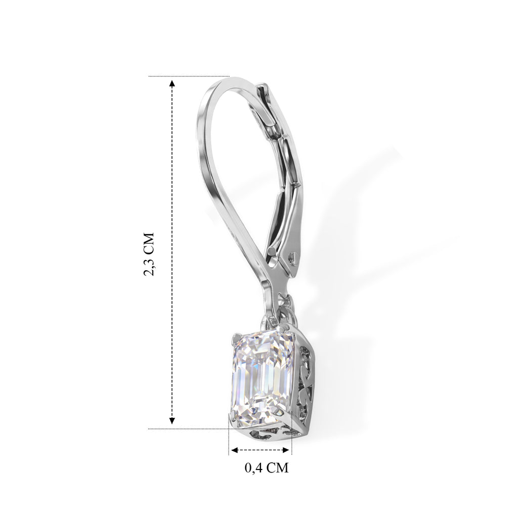 D'Joy Moissanit Ohrringe 925 Silber Rhodiniert ca. 1,30 ct.