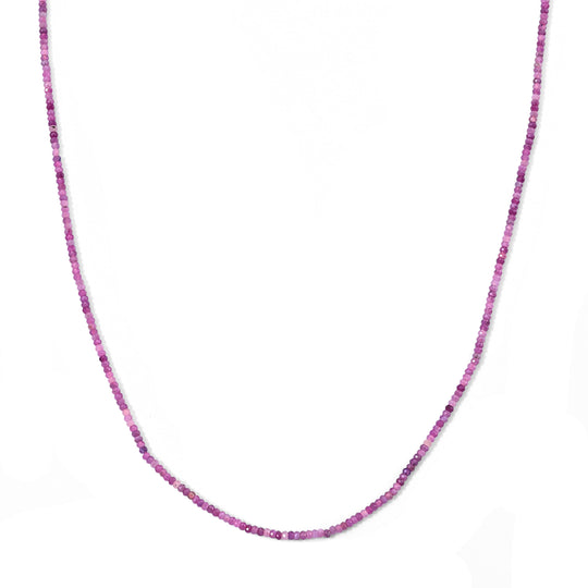 Mehrfarbiger Saphir Halskette ca. 45 cm 316L Edelstahl ca.  23.50 ct