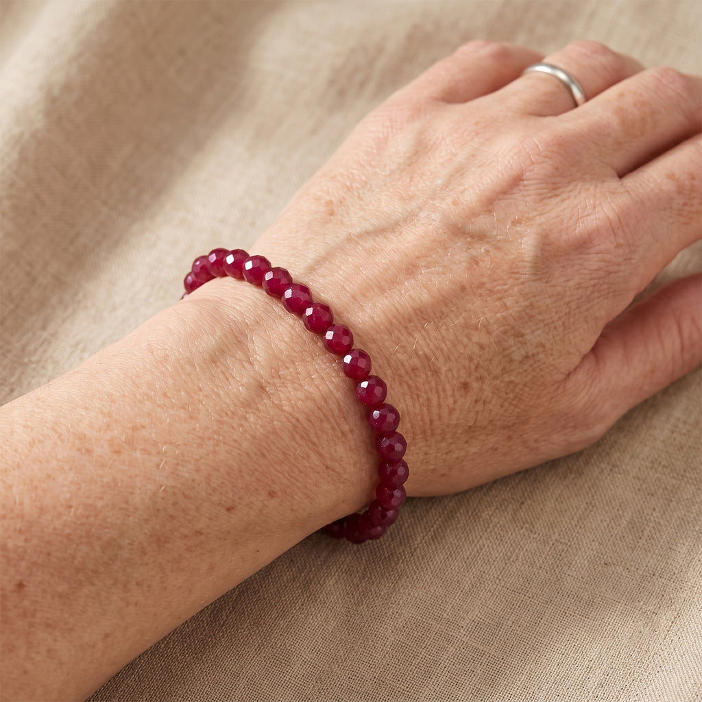 Lab Grown Rubin Armband 18 cm (10-15 Werktage Lieferzeit) ca. 70,00 ct.