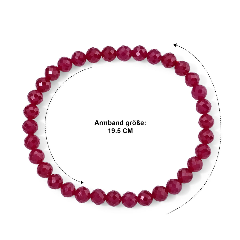 Lab Grown Rubin Armband 18 cm (10-15 Werktage Lieferzeit) ca. 70,00 ct.