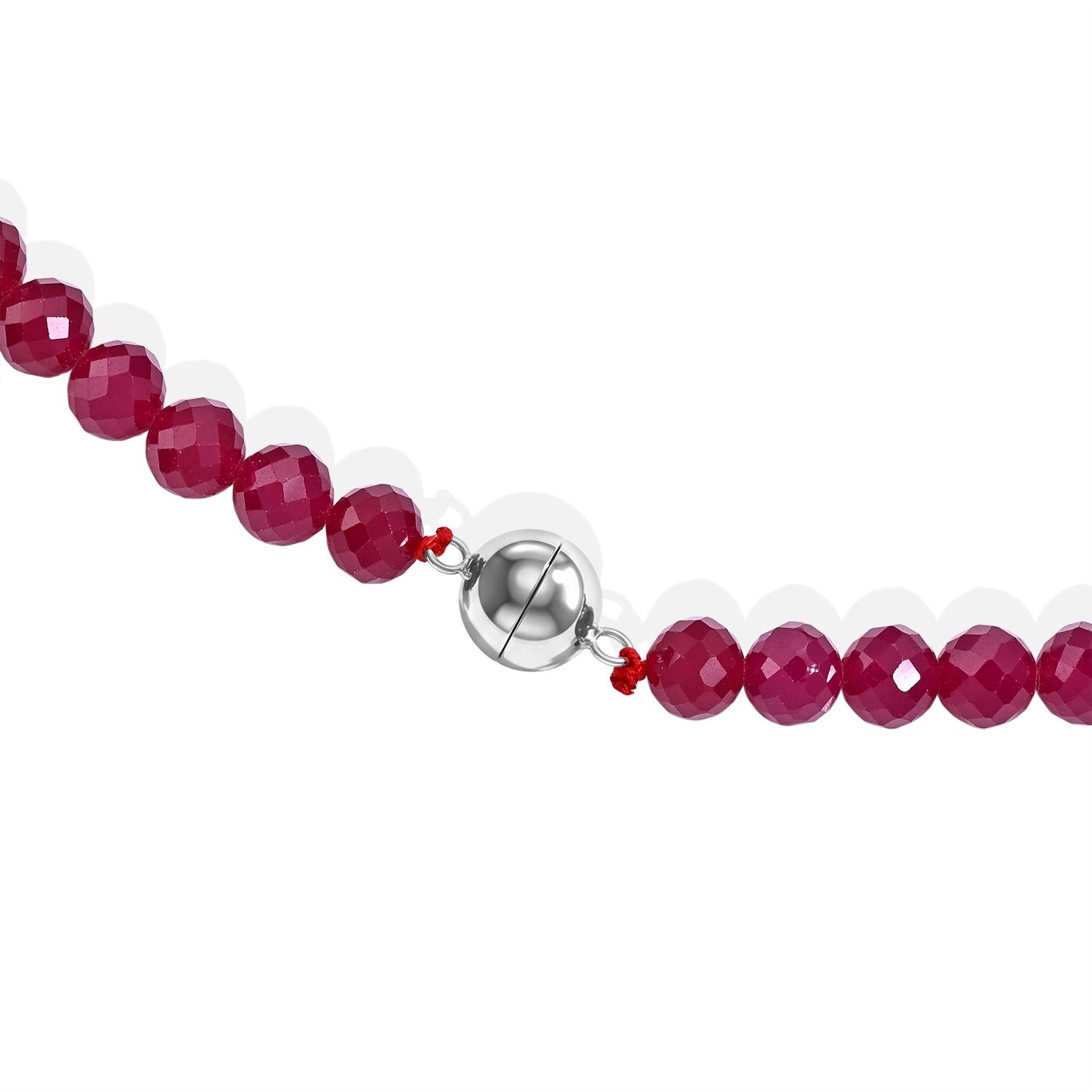 D'Joy Lab Grown Rubin Halskette ca. 50 cm 925 Silber Rhodiniert (10-15 Werktage Lieferzeit) ca. 167,00 ct.