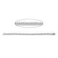 D'Joy Lab Grown Diamant SI-GH Armband ca. 18 cm 925 Silber Rhodiniert ca. 10,00 ct.