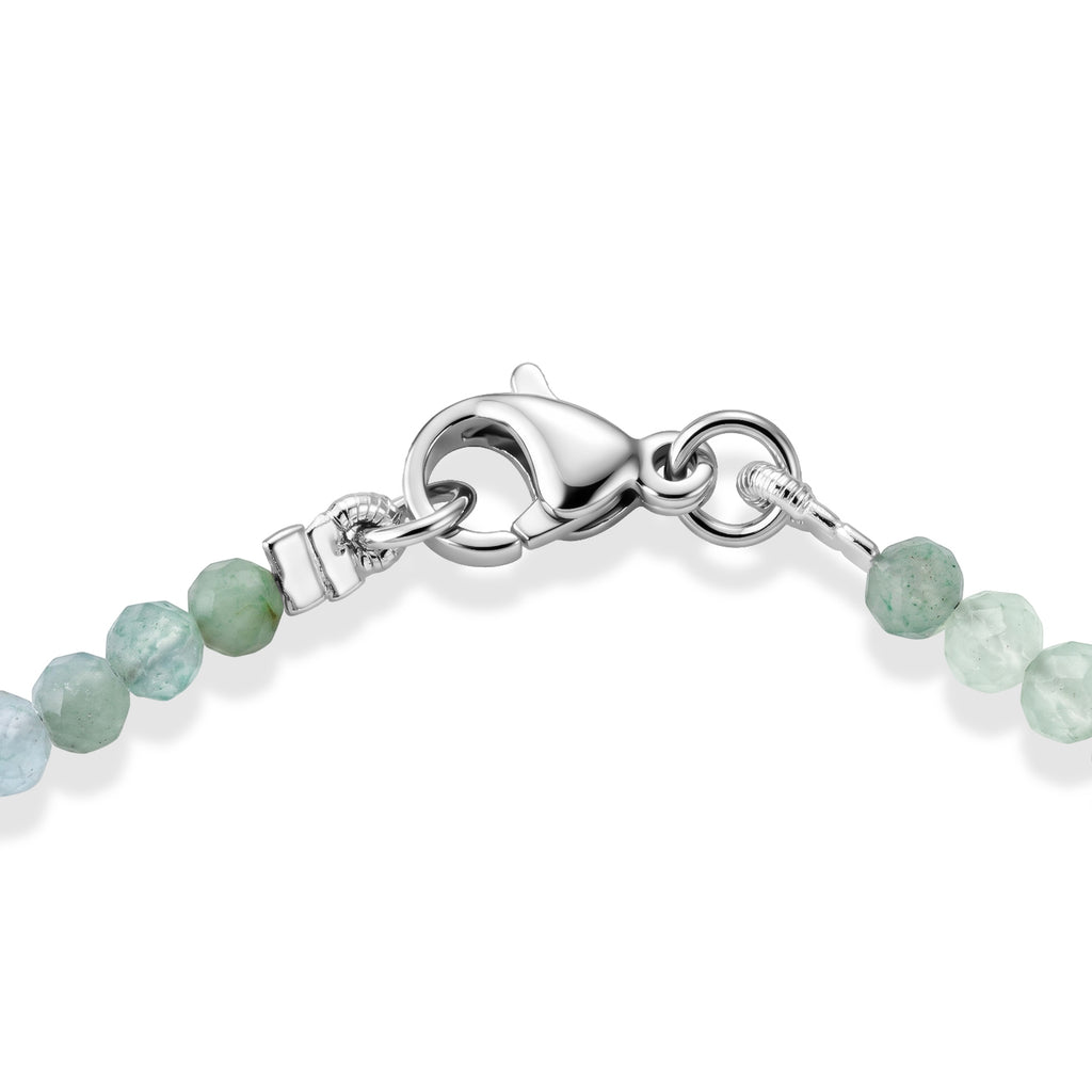 EVER TRUE Grüner Erdbeerquarz Armband ca. 19 cm 316L Edelstahl ca. 12,25 ct.