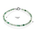 EVER TRUE Grüner Erdbeerquarz Armband ca. 19 cm 316L Edelstahl ca. 12,25 ct.