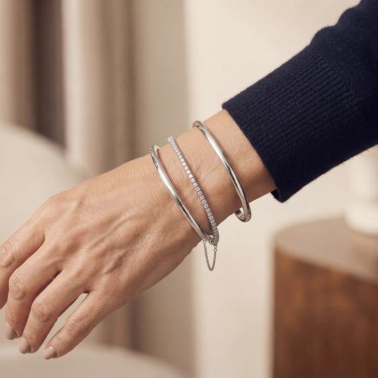 D'Joy Moissanit Armband ca. 20 cm 925 Silber Rhodiniert (10-15 Werktage Lieferzeit) ca. 3.20 ct
