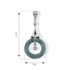D'Joy Olmek Jadeit, Moissanit Ohrringe 925 Silber Rhodiniert ca. 10.57 ct