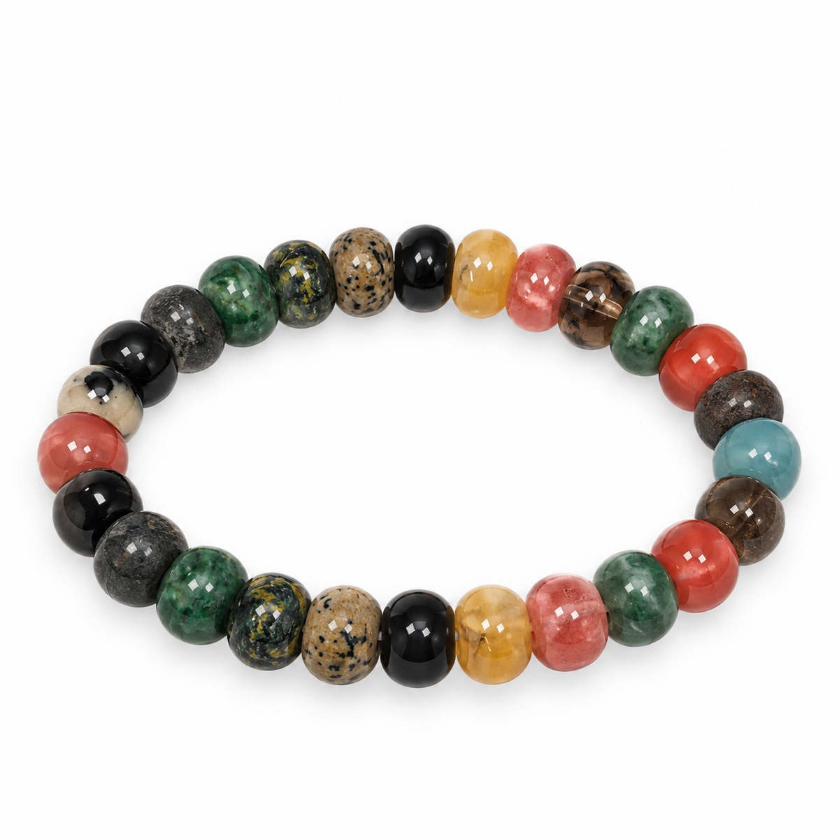 Mehrfarbiger Achat Armband 16.5 cm ca. 138.75 ct