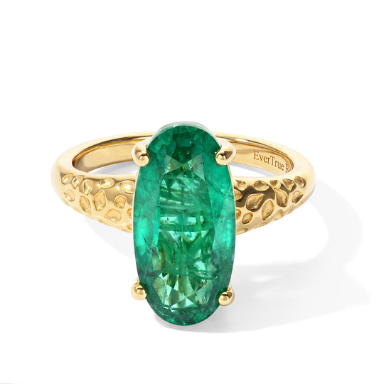 EVER TRUE Smaragd-Quarz Triplette Ring Reine Bronze (Größe 17.00) ca. 5,20 ct