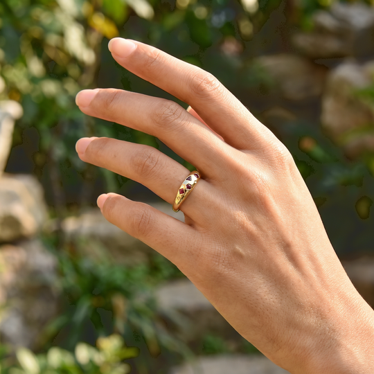EVER TRUE Mosambik Granat Ring Reine Bronze (Größe 20.00) ca. 0,73 ct