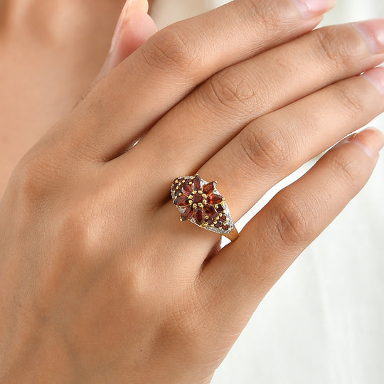 EVER TRUE Mosambik Granat Ring Reine Bronze (Größe 17.00) ca. 2,58 ct