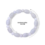 Weiße Jade Armband 18 cm ca. 120,00 ct.