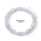 Weiße Jade Armband 18 cm ca. 170,00 ct.