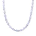 D'Joy Weiße Jade Halskette ca. 50 cm 925 Silber Rhodiniert ca. 380,00 ct.