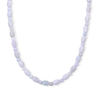 D'Joy Weiße Jade Halskette ca. 50 cm 925 Silber Rhodiniert ca. 380,00 ct.