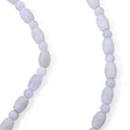 D'Joy Weiße Jade Halskette ca. 50 cm 925 Silber Rhodiniert ca. 380,00 ct.