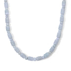 D'Joy Weiße Jade Halskette ca. 50 cm 925 Silber Rhodiniert ca. 430,00 ct.