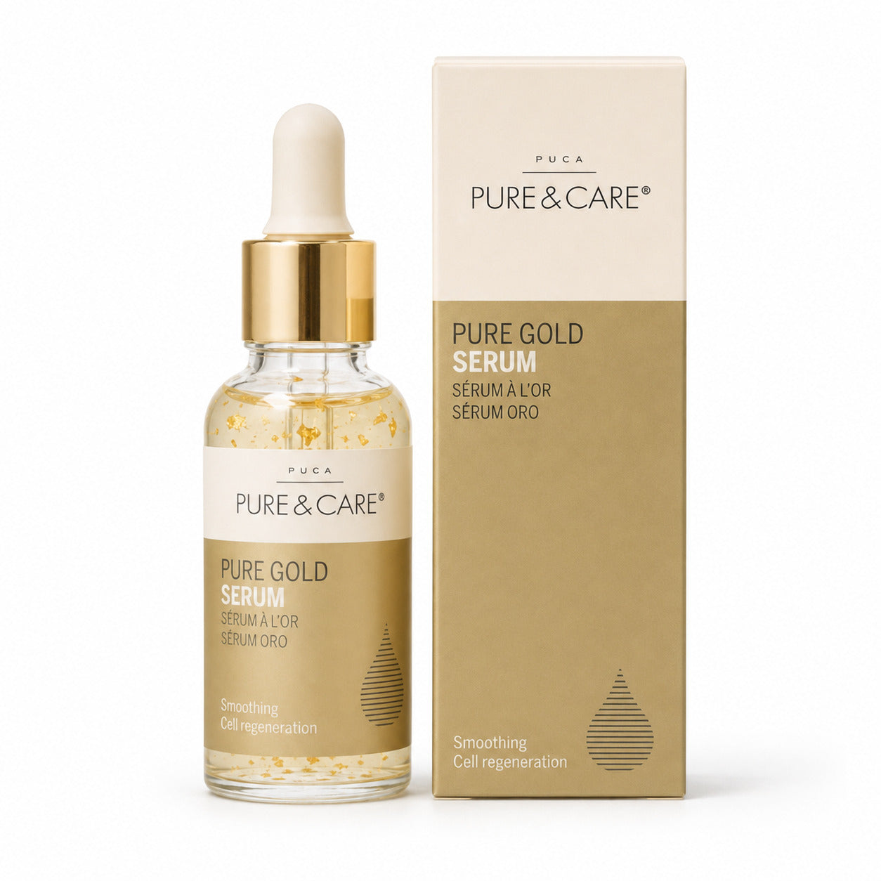 PUCA Pure & Care- Gesichtsserum, Reines Gold, 30 ml
