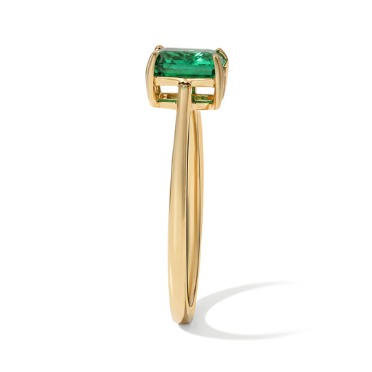 AAA Kagem Sambischer Smaragd Ring 375 Gold (Größe 17.00) ca. 0,98 ct