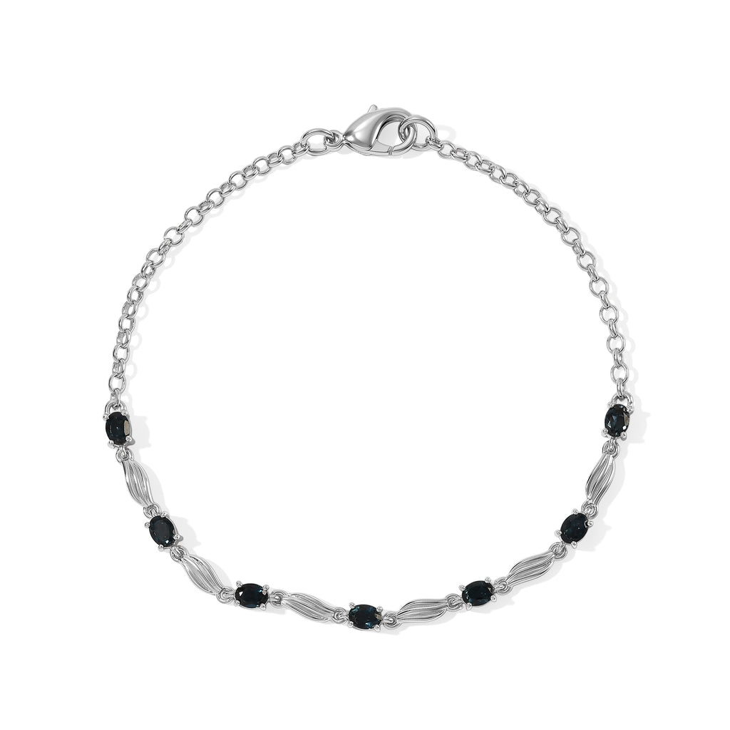 EVER TRUE London Blau Topas Armband ca. 19 cm Reine Bronze ca. 1,48 ct.