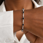 EVER TRUE London Blau Topas Armband ca. 19 cm Reine Bronze ca. 1,48 ct.