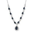 D'Joy AA London Blau Topas Halskette ca. 50 cm 925 Silber Rhodiniert ca. 5,95 ct.