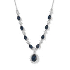 D'Joy AA London Blau Topas Halskette ca. 50 cm 925 Silber Rhodiniert ca. 5,95 ct.