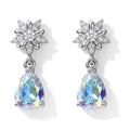 D'Joy Merkur mystischer Topas, Weißer Zirkon Ohrringe 925 Silber Rhodiniert ca. 1,78 ct.