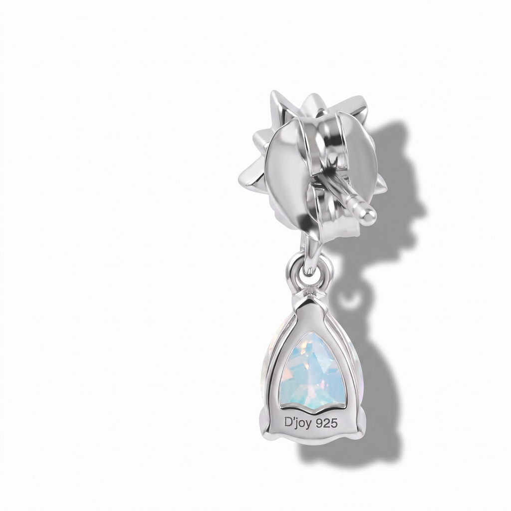 D'Joy Merkur mystischer Topas, Weißer Zirkon Ohrringe 925 Silber Rhodiniert ca. 1,78 ct.