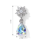 D'Joy Merkur mystischer Topas, Weißer Zirkon Ohrringe 925 Silber Rhodiniert ca. 1,78 ct.