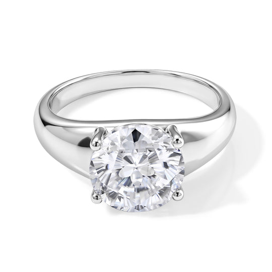D'Joy Moissanit Ring 925 Silber Rhodiniert (Größe 16.00) ca. 3,60 ct