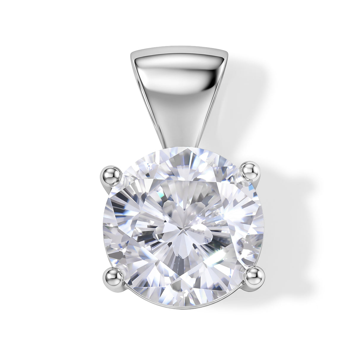 D'Joy Moissanit Anhänger 925 Silber Rhodiniert ca. 3,60 ct.