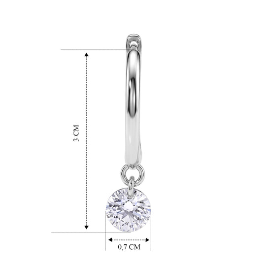 D'Joy Moissanit Ohrringe 925 Silber Rhodiniert ca. 1,93 ct.