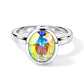 D'Joy Merkur mystischer Topas Ring 925 Silber Rhodiniert (Größe 17.00) ca. 4,11 ct