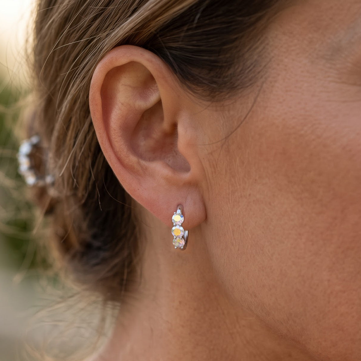 D'Joy Merkur mystischer Topas Ohrringe 925 Silber Platiniert ca. 1,21 ct.