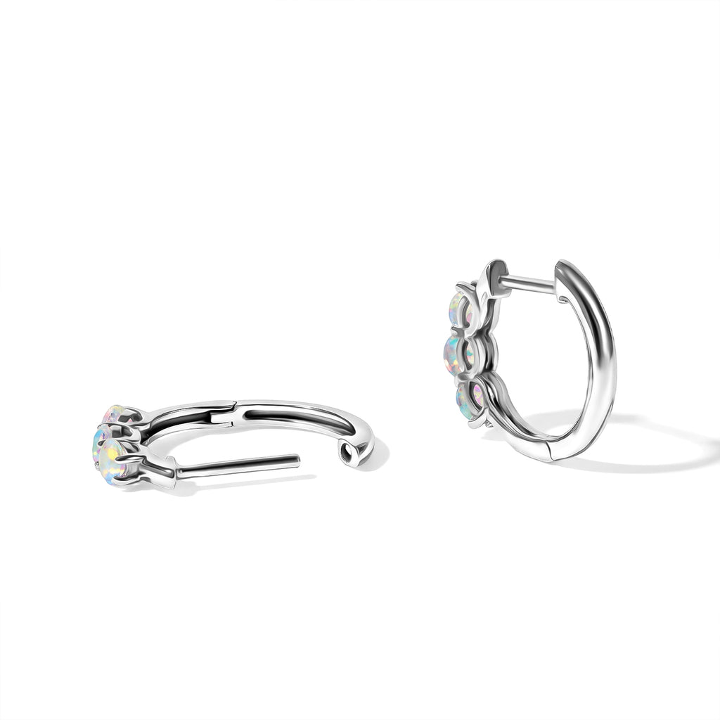 D'Joy Merkur mystischer Topas Ohrringe 925 Silber Platiniert ca. 1,21 ct.