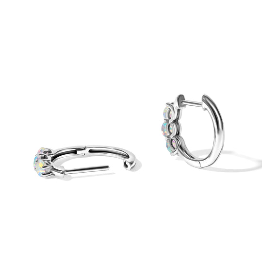 D'Joy Merkur mystischer Topas Ohrringe 925 Silber Platiniert ca. 1,21 ct.