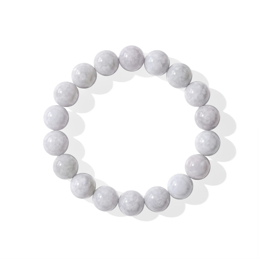 EXTREM SELTEN AAA Weiße Jade Armband 18 cm ca. 240.00 ct