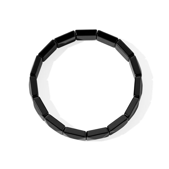 Schwarzer Jadeit Armband 18 cm ca. 95,00 ct.