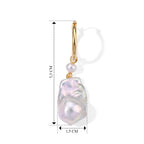D'Joy Weiße Barockperle, Zhuji Akoya-Perle (3-5mm) Ohrringe 925 Silber Vergoldet