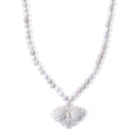 D'Joy  EXTREM SELTEN Natürliche Weiße Jade Halskette ca. 45 cm 925 Silber Rhodiniert ca. 330.00 ct