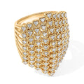 LUXURIANT(10-15 Werktage Lieferzeit)  0,98 ct. SGL zertifizierter SI-GH Labor Diamant Ring, 925 Silber 750 Gelbgold Vermeil