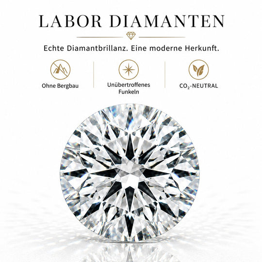 LUXURIANT DIAMOND - Lab Grown Diamant SI-GH Ring 925 Silber 750 Gelbgold vermeil (Größe 18.00) (10-15 Werktage Lieferzeit) ca. 1.00 ct