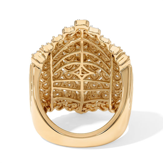 LUXURIANT DIAMOND - Lab Grown Diamant SI-GH Ring 925 Silber 750 Gelbgold vermeil (Größe 18.00) (10-15 Werktage Lieferzeit) ca. 1.00 ct
