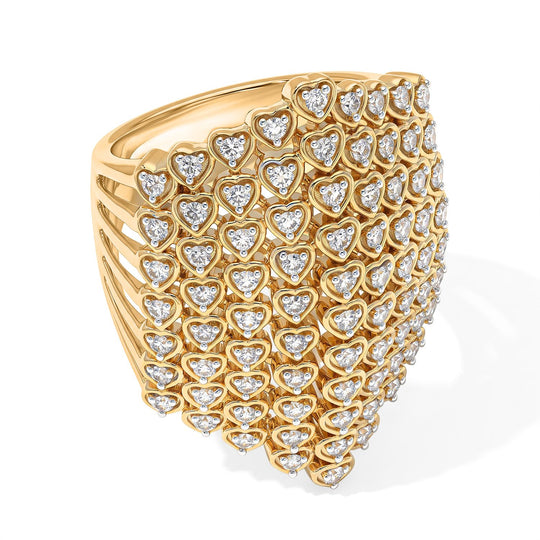 LUXURIANT DIAMOND - Lab Grown Diamant SI-GH Ring 925 Silber 750 Gelbgold vermeil (Größe 18.00) (10-15 Werktage Lieferzeit) ca. 1.00 ct