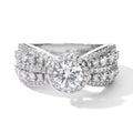 LUXURIANT DIAMOND - Lab Grown Diamant VS-EF Ring 925 Silber Rhodiniert (Größe 18.00) (10-15 Werktage Lieferzeit) ca. 2.00 ct