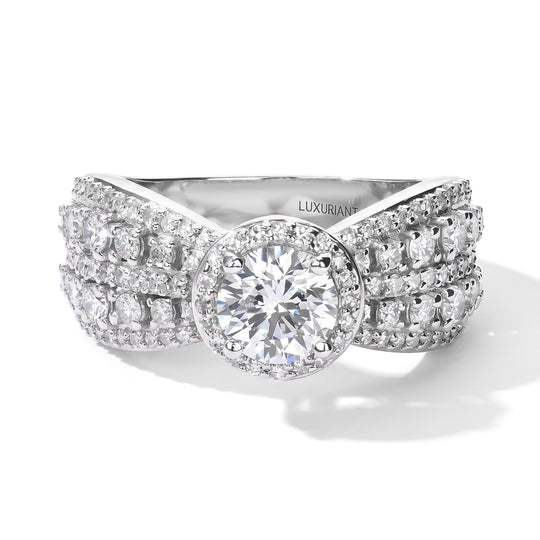 LUXURIANT DIAMOND - Lab Grown Diamant VS-EF Ring 925 Silber Rhodiniert (Größe 19.00) (10-15 Werktage Lieferzeit) ca. 2.00 ct