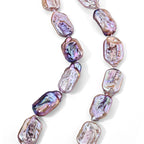 Mehrfarbige Keshi-Still-Perle Halskette ca. 50 cm 316L Edelstahl